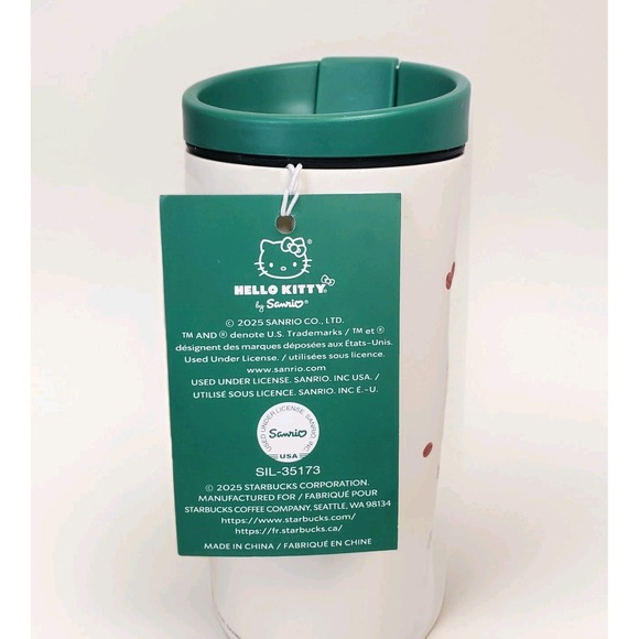 STARBUCKS HELLO KITTY STAINLESS STEEL TUMBLER 12 FL. OZ. 2025 Christmas Limited! - Picture 3 of 8
